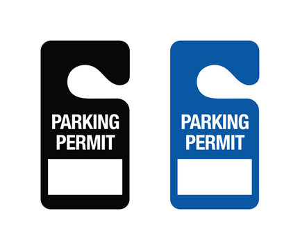 Parking Permit Car Mirror Hanger Template. Customizable Template for Vehicles, Reserved Parking, Event Passes, and Access Control. Perfect for Offices, Apartments, Hotels, and Businesses