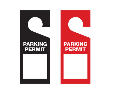 Parking Permit Car Mirror Hanger Template. Customizable Template for Vehicles, Reserved Parking, Event Passes, and Access Control. Perfect for Offices, Apartments, Hotels, and Businesses