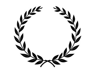 Fototapeta premium laurel, wreath, award, silhouette, victory, honor, achievement, success, champion, winner, excellence, prestige, glory, triumph, emblem, symbol, badge, crest, decorative, ceremonial, recognition, acco