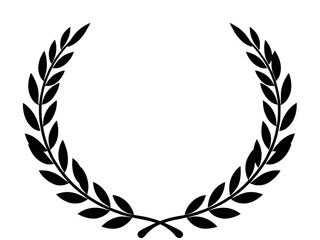 Obraz premium laurel, wreath, award, silhouette, victory, honor, success, achievement, champion, winner, prize, trophy, medal, excellence, prestige, glory, triumph, emblem, symbol, badge, crest, decorative, ceremon