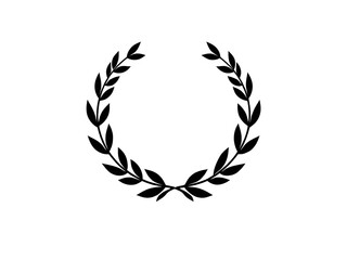 Obraz premium laurel, wreath, award, silhouette, victory, honor, achievement, success, champion, winner, excellence, prestige, glory, triumph, emblem, symbol, badge, crest, decorative, ceremonial, recognition, acco