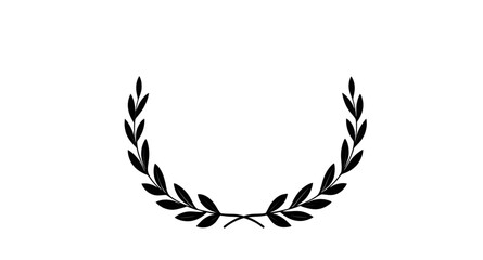 Obraz premium laurel, wreath, award, silhouette, victory, honor, success, achievement, champion, winner, prize, medal, excellence, prestige, glory, triumph, emblem, symbol, badge, crest, decorative, ceremonial, rec