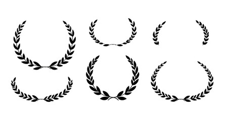 laurel, wreath, award, silhouette, victory, honor, achievement, success, champion, winner, prize, trophy, medal, excellence, prestige, glory, triumph, classic, ancient, greek, roman, emblem, symbol, b © mrpixel