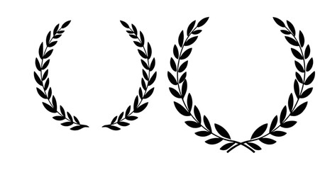 laurel, wreath, award, silhouette, victory, honor, achievement, success, champion, winner, prize, trophy, medal, excellence, prestige, glory, triumph, classic, ancient, greek, roman, emblem, symbol, b © mrpixel