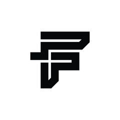 Bold geometric simple letter F logo