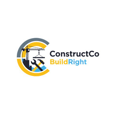 Obraz premium Construction Company Logo Design Elements.