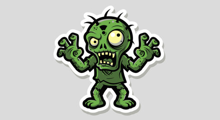 Cartoon Zombie Character Illustration.