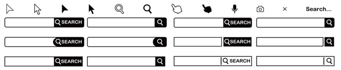 Webデザインに使える検索バーとカーソルアイコン集 © 884