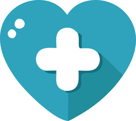 Obraz premium Blue Medical Shield with Cross Icon