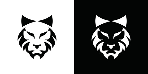 Fototapeta premium simple vector lion head logo