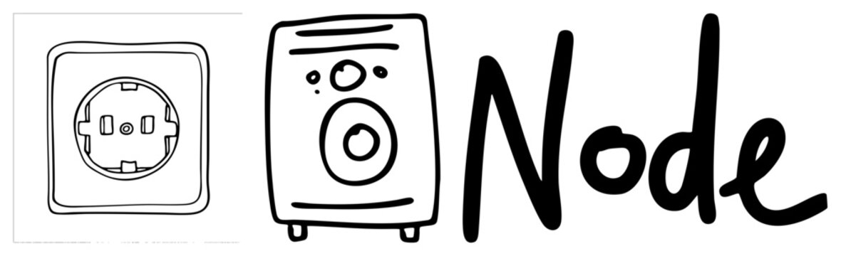 Node.js programming logo, JavaScript runtime, developer, tech symbol, graphic, software development, web server, backend tool.