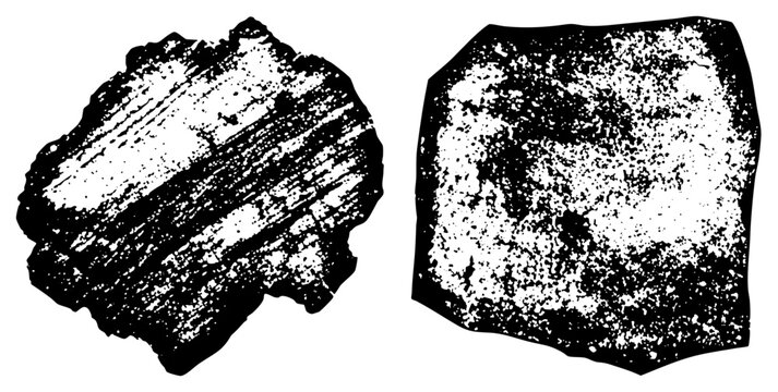 Geological rock fragments showing layered striations and granular grain, mineral specimen, earth science sample, geological texture, rock formation study.