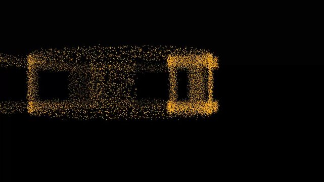  Gemini Zodiac Sign Particle Animation on Black Background