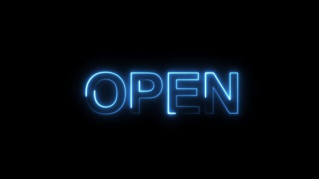 Neon sale text icon, glowing sale font outline motion animation. sale text stroke line moving.