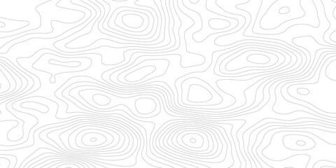   Geography landscape Topo contour map on white background, Topographic contour lines. Seamless pattern with lines Topographic map. Geographic mountain relief diagram line wave carve pattern. © jr graphics