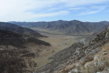 Obraz premium Mountain landscape on the Chike Taman pass. Altai Republic