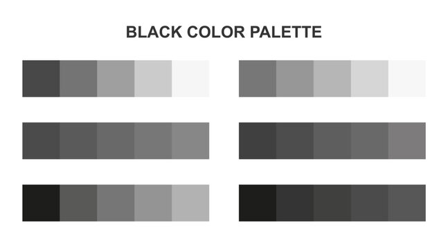 Black color palette editable stroke 
