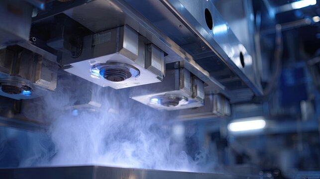 Advanced Industrial Machine Generating Vapor with Innovative Technology and Modern Design for Manufacturing Processes