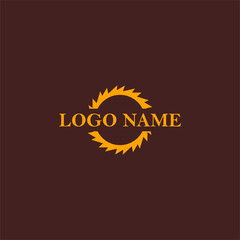 Obraz premium saw blade logo design, symbol, icon, vector, industry, vintage, wood sawing logo, carpentry,icon,abstrack