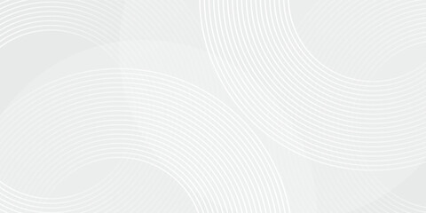 White geometric abstract background overlap layer on bright space with lines effect decoration.