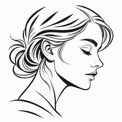 Fototapeta premium Feminine Beauty Outline
