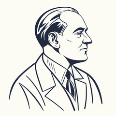 Gentleman Profile Vector 1