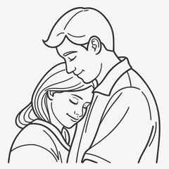 Obraz premium Soft Couple Illustration 1