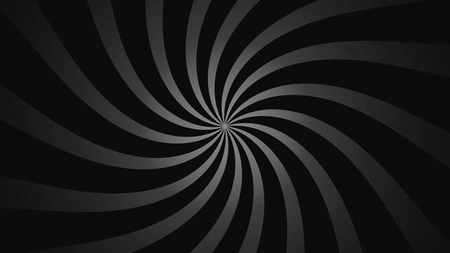 Starburst twirl black gray moden retro futuristic rotating animated background	