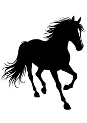 Obraz premium Horse silhouette vector