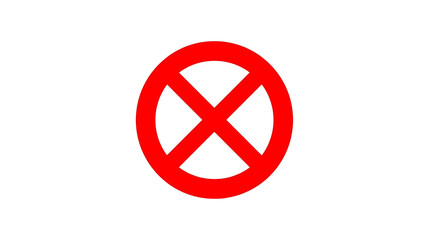 Icon depicting a universally recognized prohibition or no entry symbol