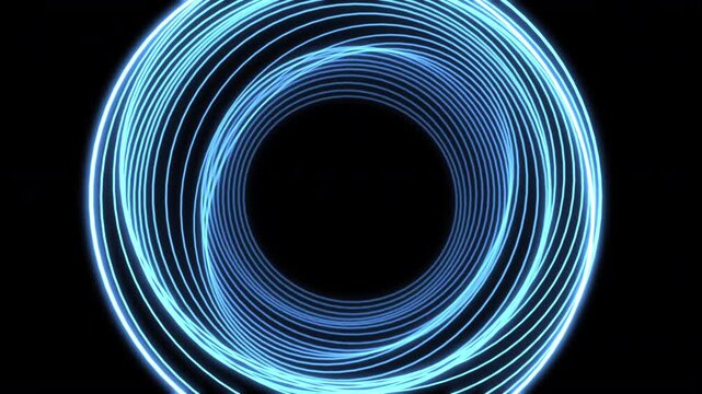 Circles Line Ripples Audio Reactive M Blue Animation Loop