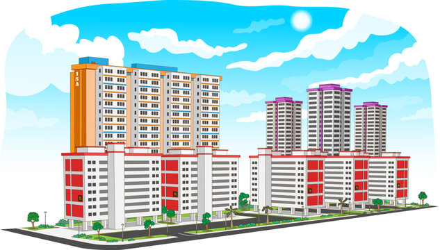Singapore&rsquo;s modern public flats, surrounded by lush greenery, showcase affordable, high-quality urban living, with over 80% of residents in government-built homes.