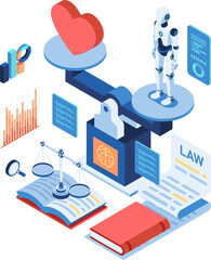 Isometric Artificial Intelligence Ethics and Legal Balance