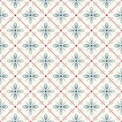 seamless geometric pattern with flowers 