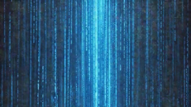 Abstract digital rain: Experience the awe of abstract digital rain with a stream of digital lines creating an artistic visual, resembling a futuristic downpour.