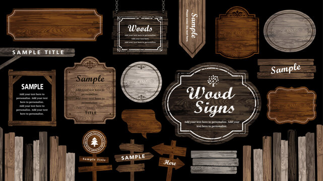 木目看板フレームセット2