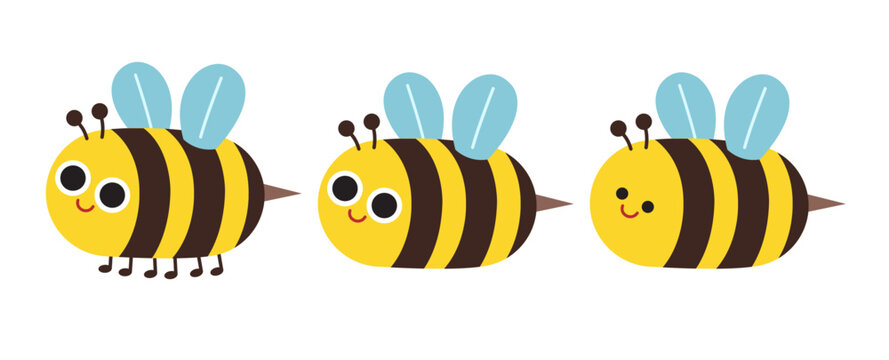 Cute Honey Bee Character Set