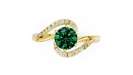 Fashion ring with round diamond for luxury style.