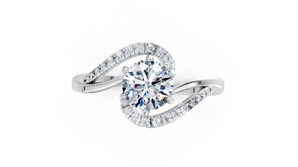 Fashion ring showcasing round diamond for romance.