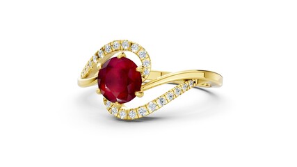 Fashion ring with round diamond for classic elegance.
