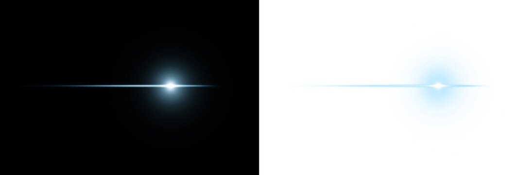 Star Light Effect Bright Blue  Flare Energy Beam and Radiant Glow Effect Isolated