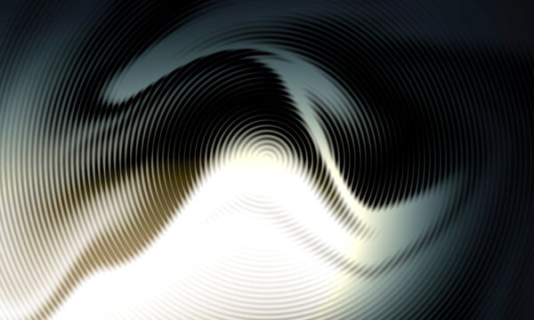 Abstract swirling lines converge towards a bright focal point creating a dynamic pattern