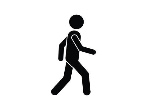 Silhouette of a person walking, symbolizing movement, progress, and journey.