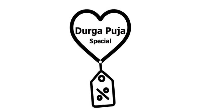 Durga puja special sale heart animation