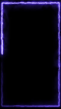 Abstract purple energy frame loop animation