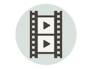 Obraz premium Movie film icon. Entertainment icon design. Flat vector icon. Simple flat icon concept.