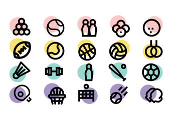 Duotone Sport Icon Element Set