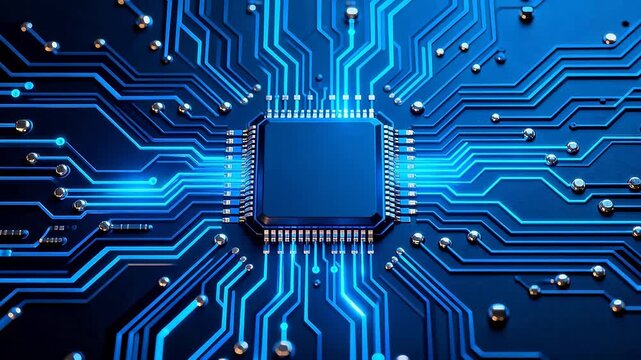 CPU Chip on Circuit Board Technology Background
