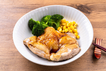 鶏肉ガーリックソテー（ぽん酢ソース）