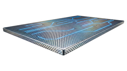 Futuristic Circuit Board Tabletop on White